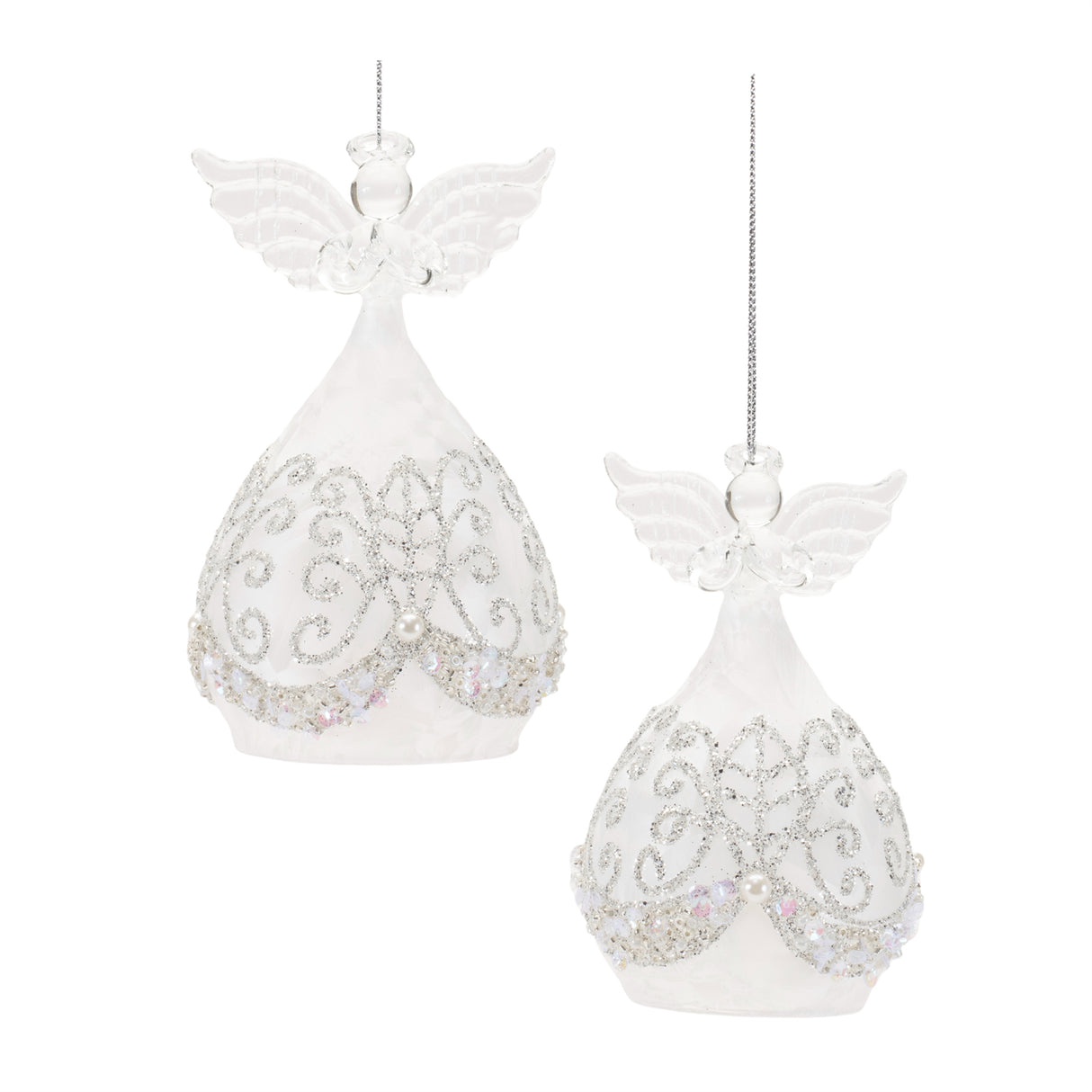 Beaded-glass-angel-ornament-(set-of-4)-Christmas-Ornaments