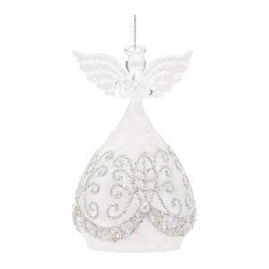 Beaded glass angel ornament (set of 4)