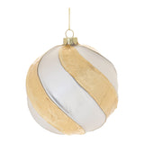 Distressed glass ball ornament (set of 6)