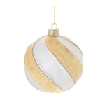 Distressed glass ball ornament (set of 6)