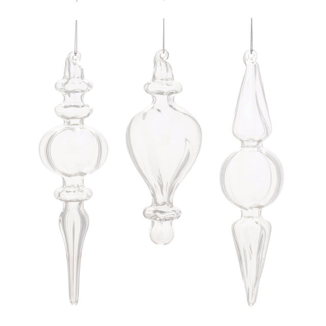 Clear-glass-finial-ornament-(set-of-12)-Christmas-Ornaments