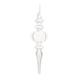 Clear glass finial ornament (set of 12)