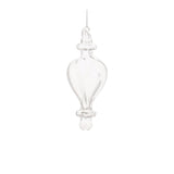 Clear glass finial ornament (set of 12)