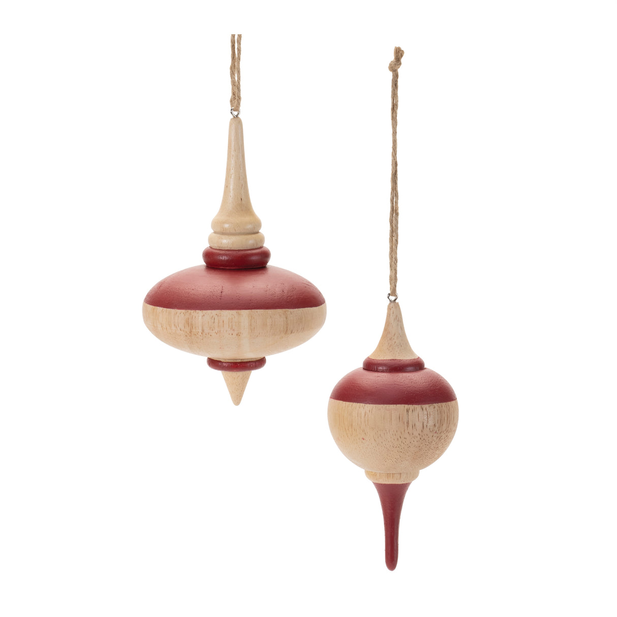 Oak-wood-top-ornament-(set-of-12)-Christmas-Ornaments