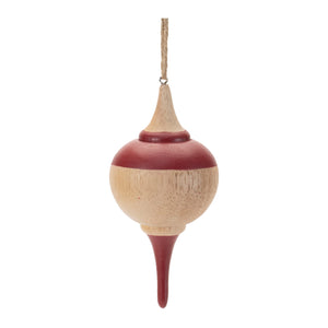 Oak Wood Top Ornament (Set of 12)