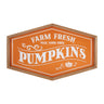 Framed metal farm fresh pumpkins sign 19.5"l
