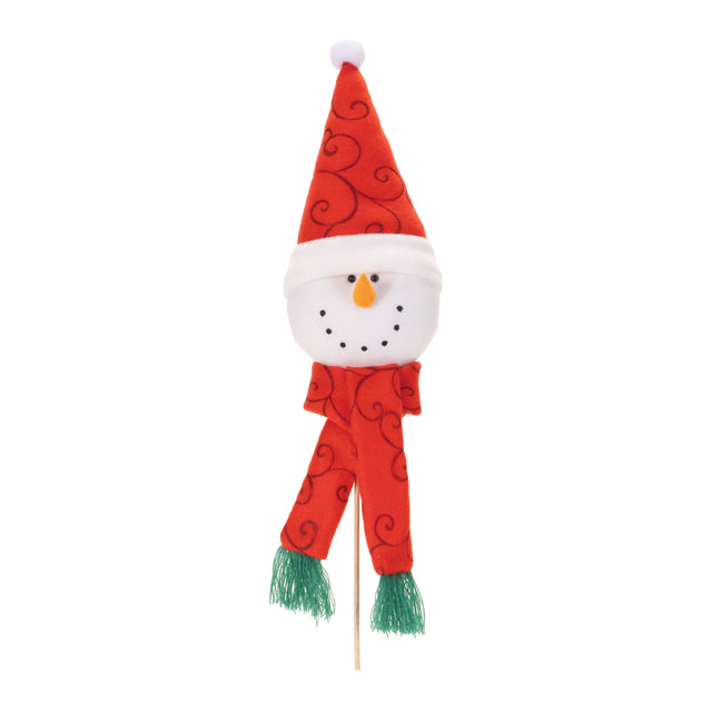 Plush-snowman-head-pick-(set-of-6)-Christmas-Decor