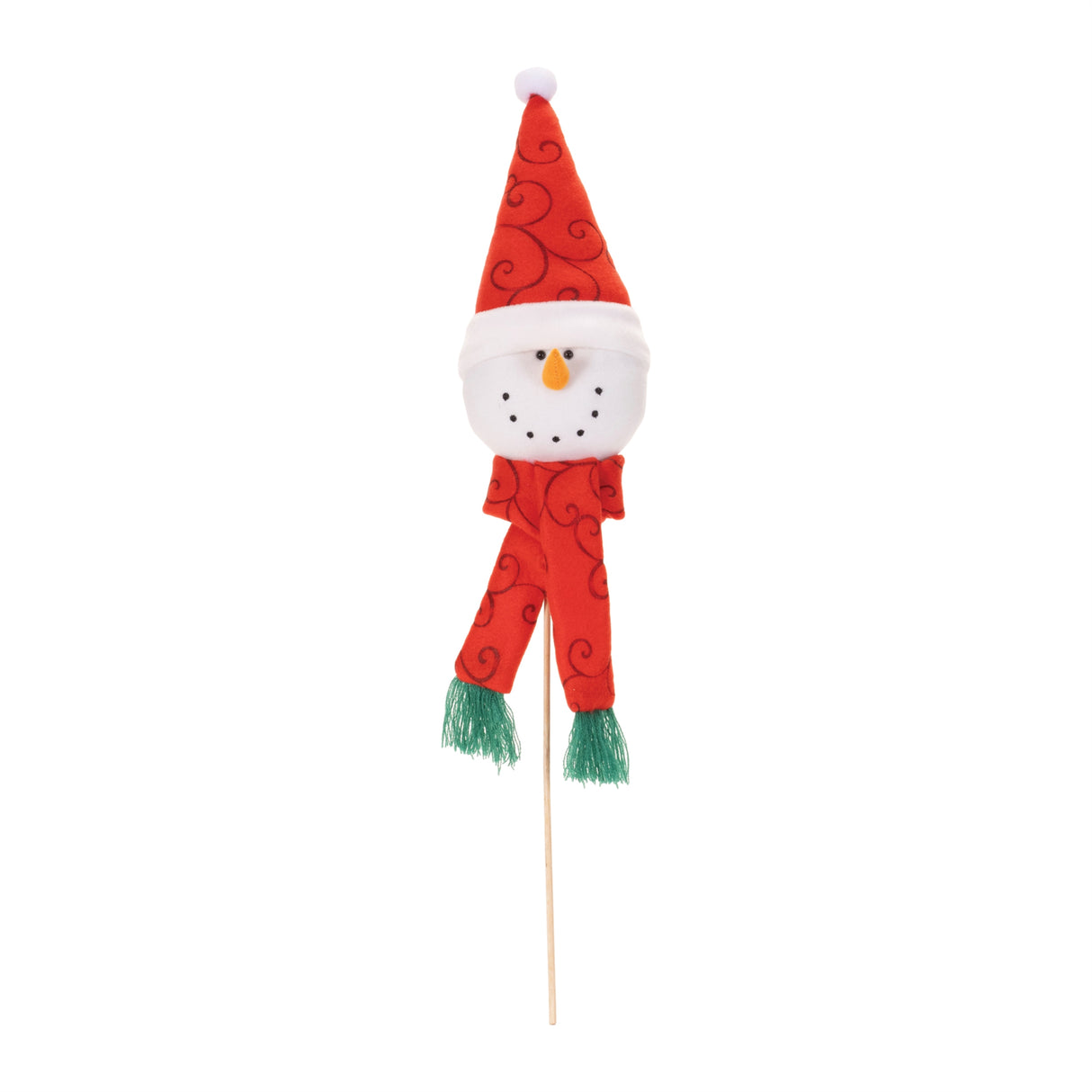 Plush snowman head pick (set of 6)