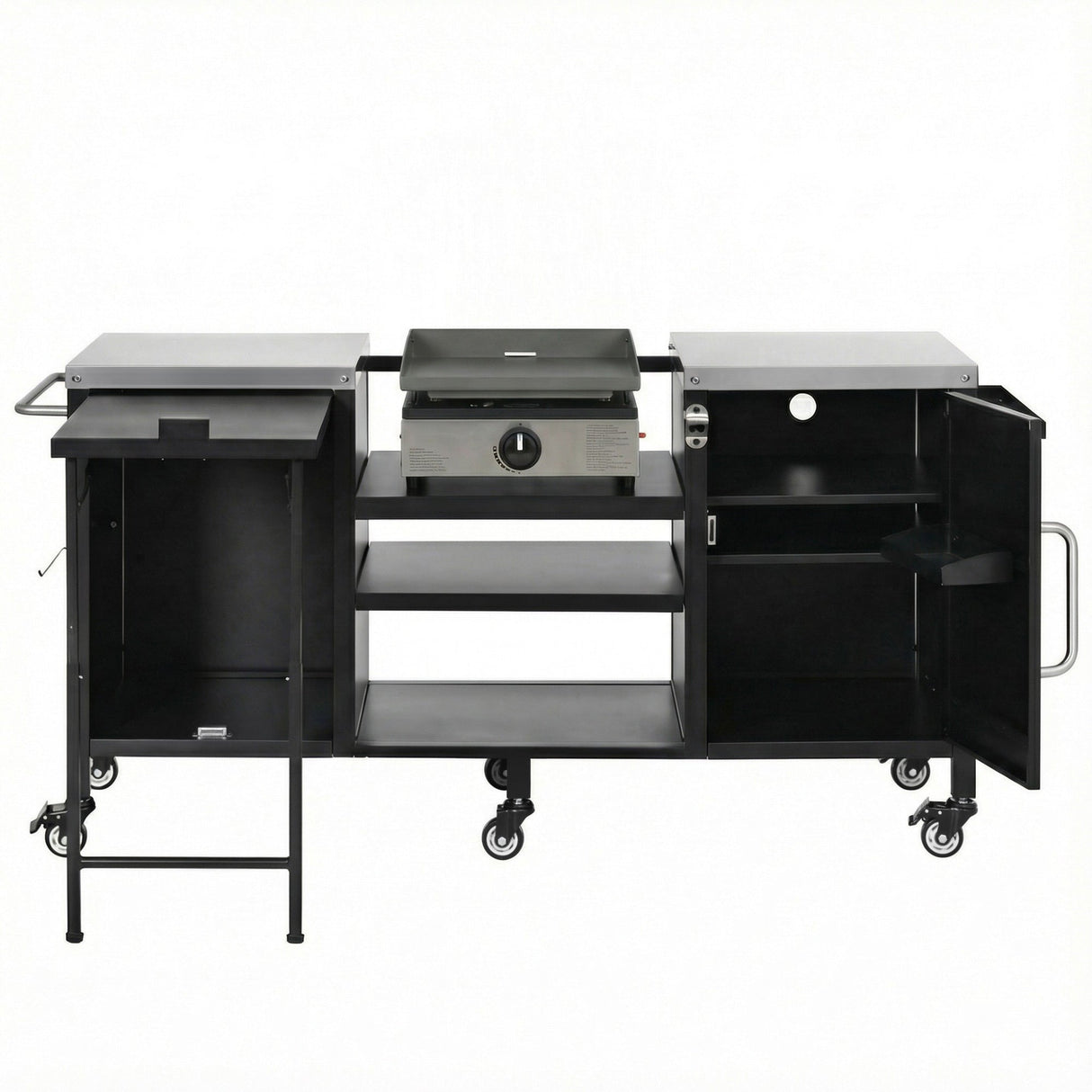 K&K 72.4' Large Grill Table for Big Green Egg