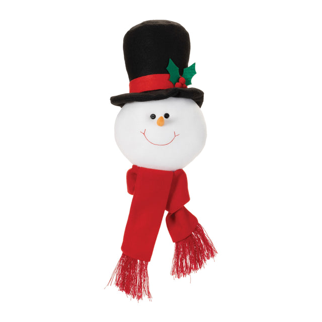 Plush-snowman-head-ornament-(set-of-6)-Christmas-Ornaments