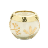 Frosted-juniper-scented-soy-candle-with-pressed-leaf-lid-(set-of-3)-Candles