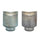 Red-currant-scented-soy-candle-with-frosted-glass-holder-(set-of-2)-Candles