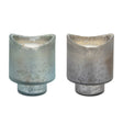 Red-currant-scented-soy-candle-with-frosted-glass-holder-(set-of-2)-Candles