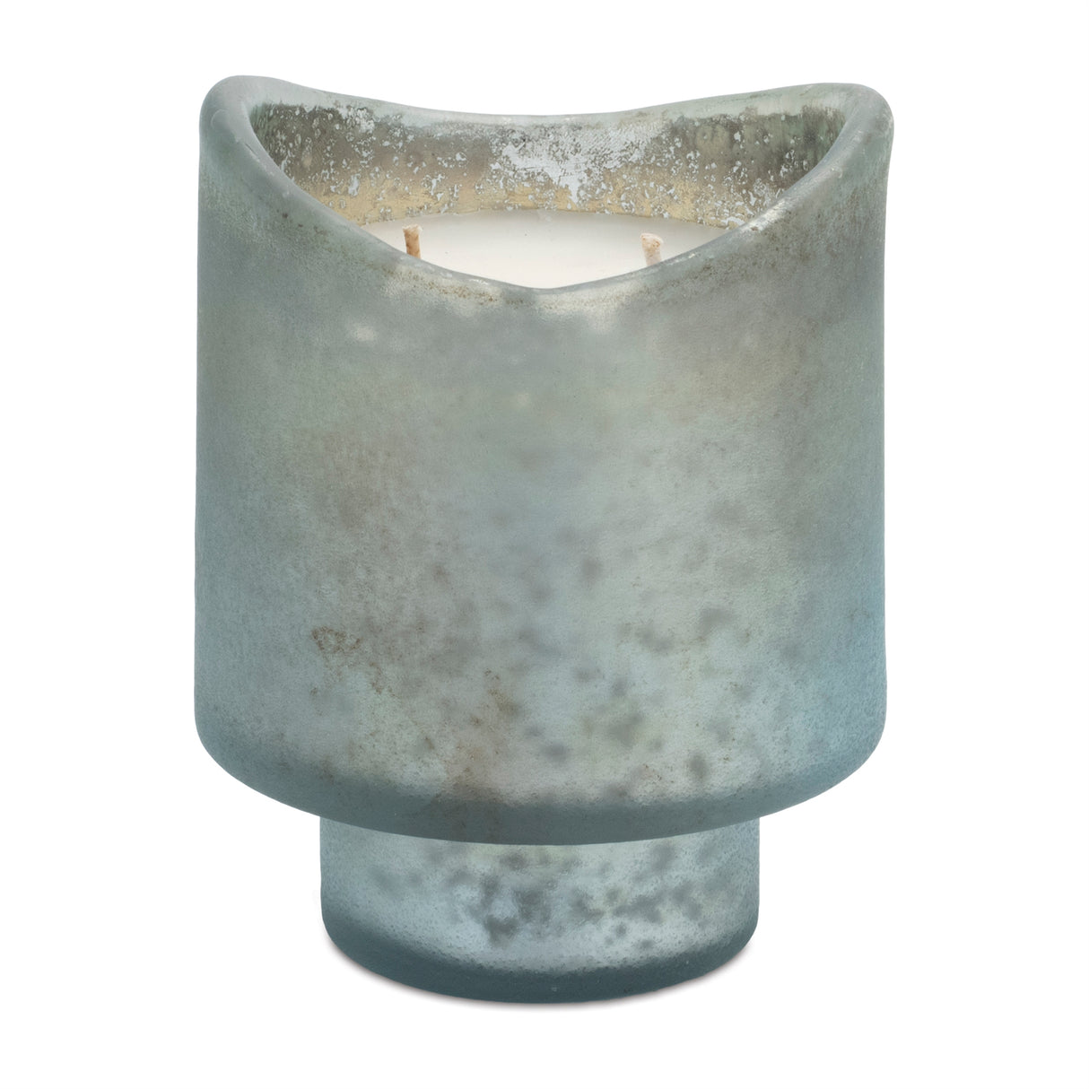 Red currant scented soy candle with frosted glass holder (set of 2)