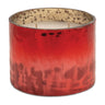 Cranberry woods scented soy candle with etched glass holder 4"d