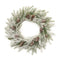 Flocked mixed pine and pinecone wreath 27"d