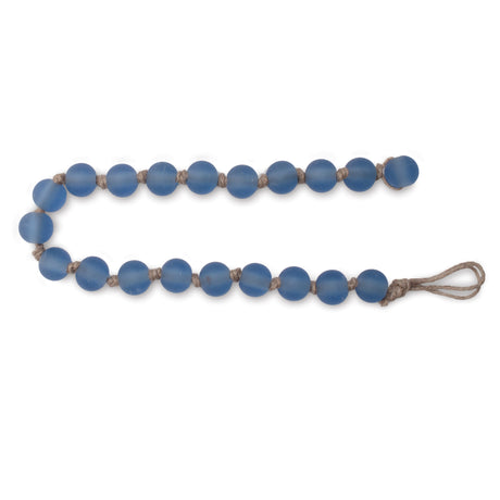 Frosted glass bead garland (set of 2)