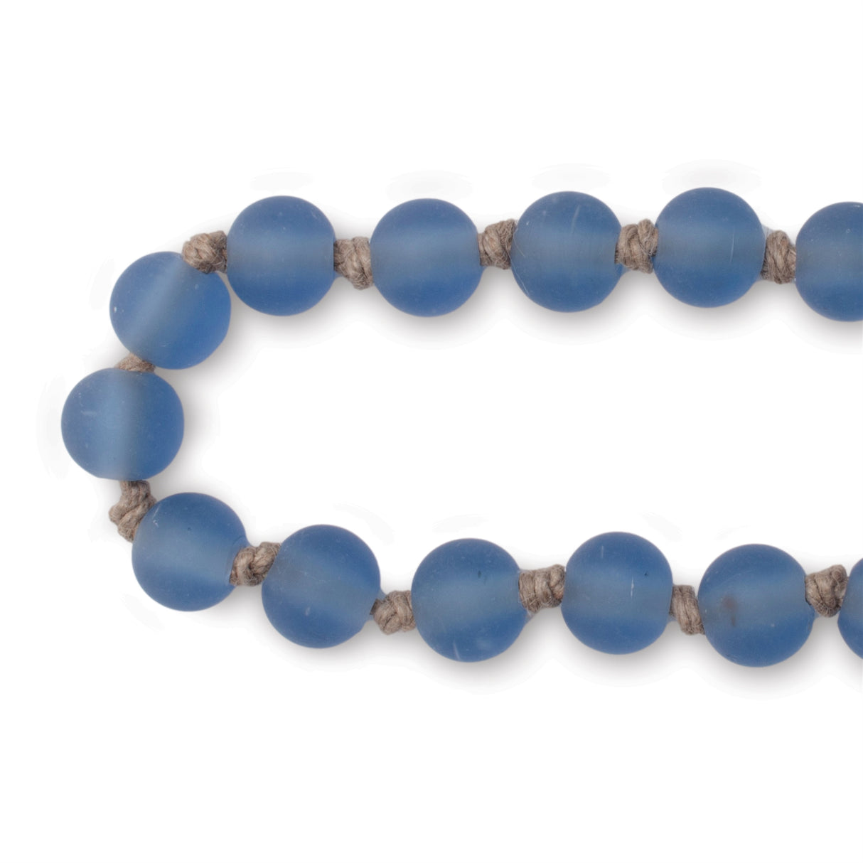Frosted glass bead garland (set of 2)