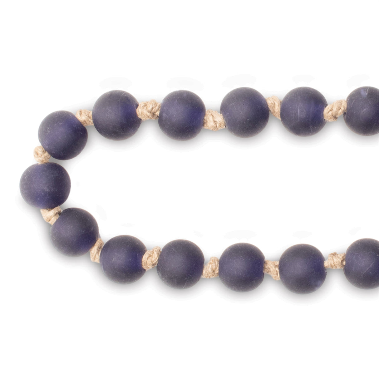 Frosted glass bead garland (set of 2)