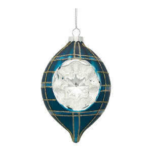 Plaid Glass Reflector Ornament (Set of 12)
