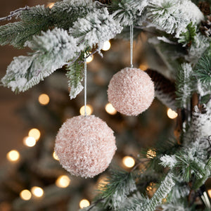 Furry Ball Ornament (Set of 4)