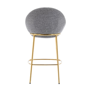 Celano Indoor Metal Upholstered Barstool Set of 2