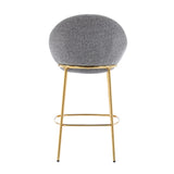 Celano Indoor Metal Upholstered Barstool - Set of 2