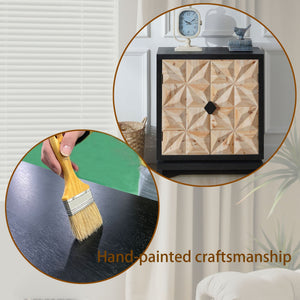 3D Geometric Double-Door Cabinet