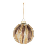 Glitter painted glass ball ornament (set of 6)