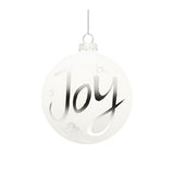 Frosted glass joy ornament (set of 6)