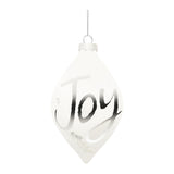Frosted glass joy ornament (set of 6)