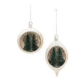 Mercury-glass-ornament-with-pine-trees-(set-of-6)-Christmas-Ornaments