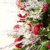 Glass santa and snowman cookie ornament (set of 12)