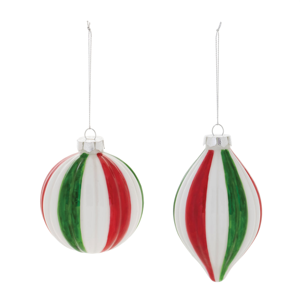 Ribbed Glass Ornament (Set of 12)