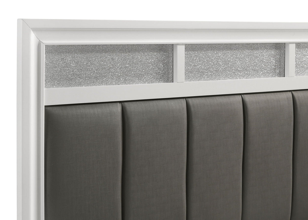 Barzini Wood Queen Panel Bed White