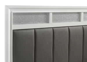 Barzini Wood Queen Panel Bed White
