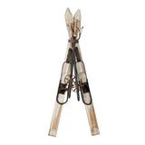 Decorative pair of skis and poles 36"h