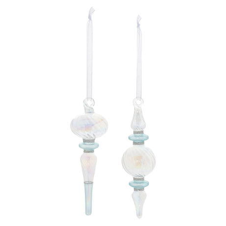 Iridescent Finial Drop Ornament (Set of 12)