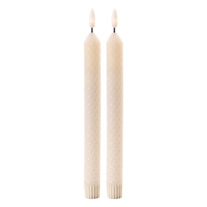 FIA-Wick-Beige-Textured-Taper-Candle-(Set-of-2)-Candles