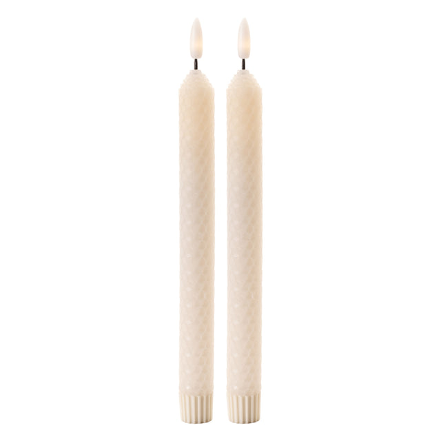 Fia-wick-beige-textured-taper-candle-(set-of-2)-Candles