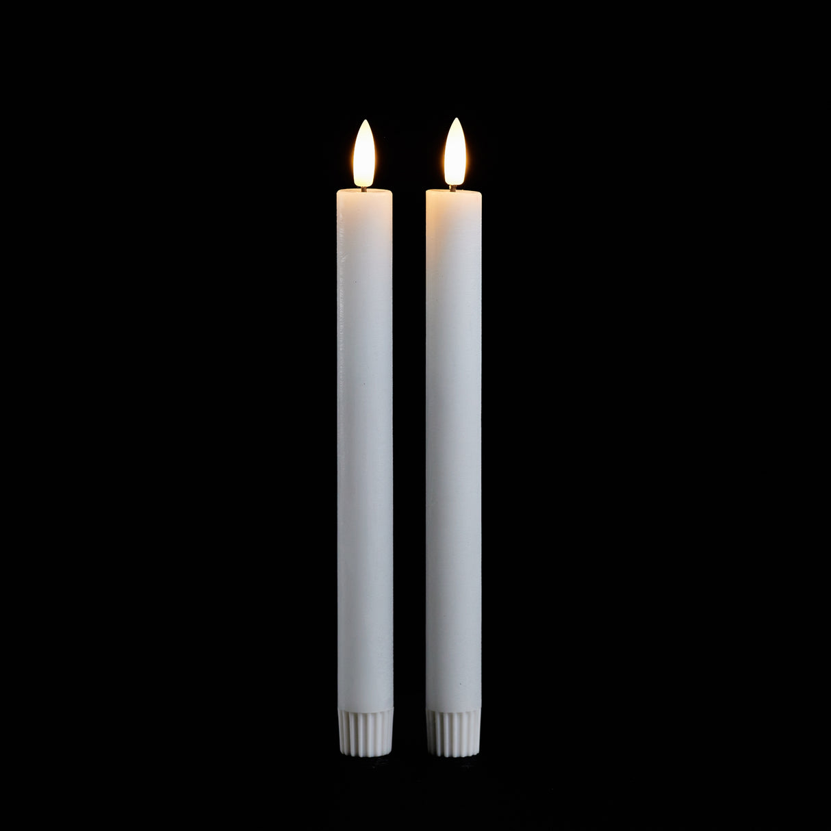 Fia wick white taper candle (set of 2)