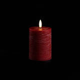 Fia wick red pillar candle (set of 2)