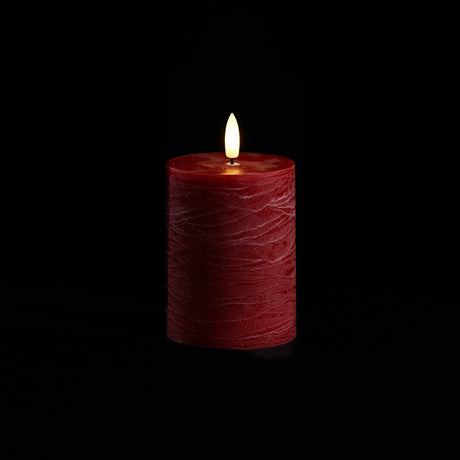 Fia wick red pillar candle (set of 2)
