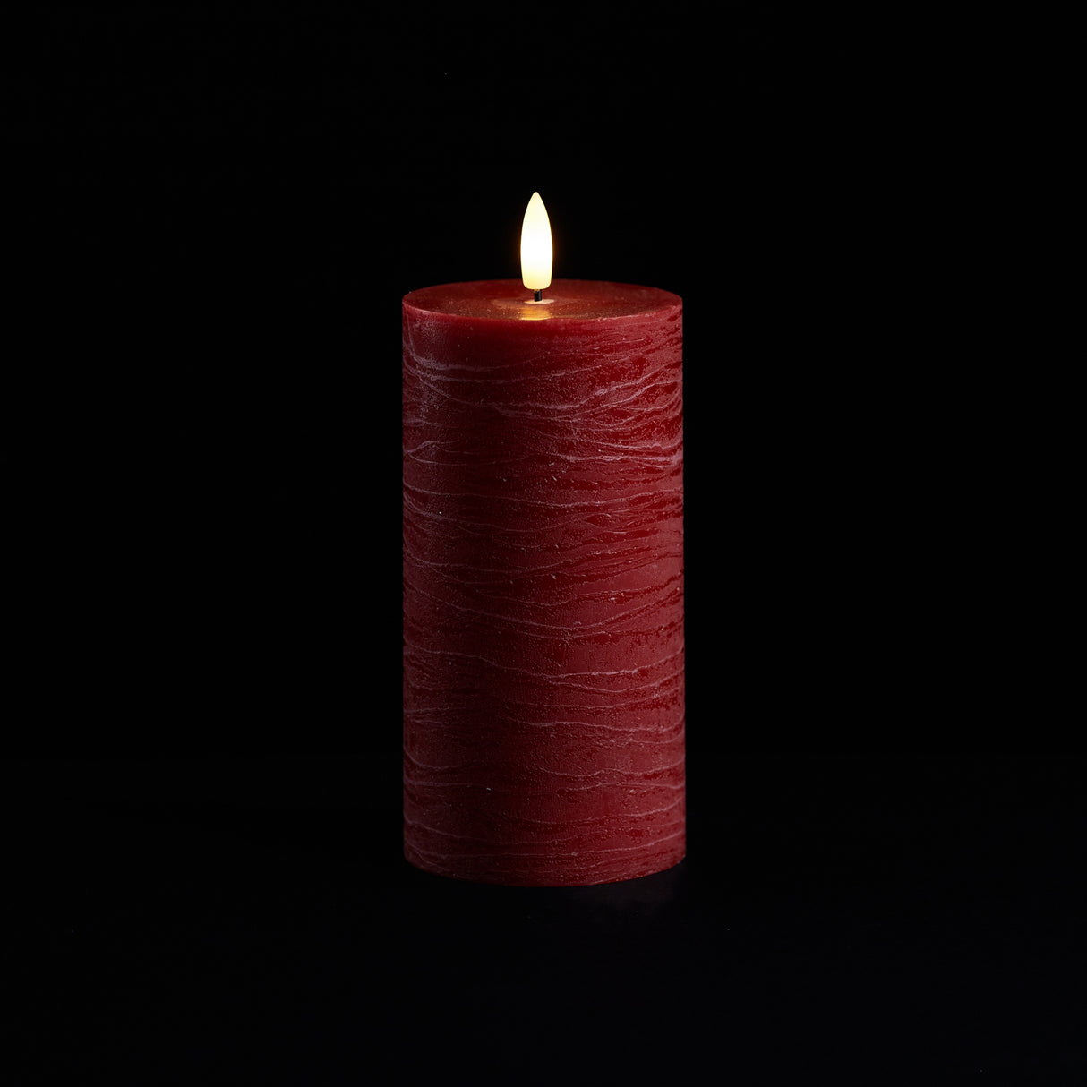 Fia wick red pillar candle (set of 2)