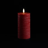 Fia wick red pillar candle (set of 2)