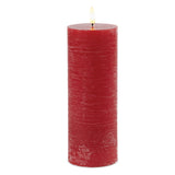 Fia wick red pillar candle (set of 2)