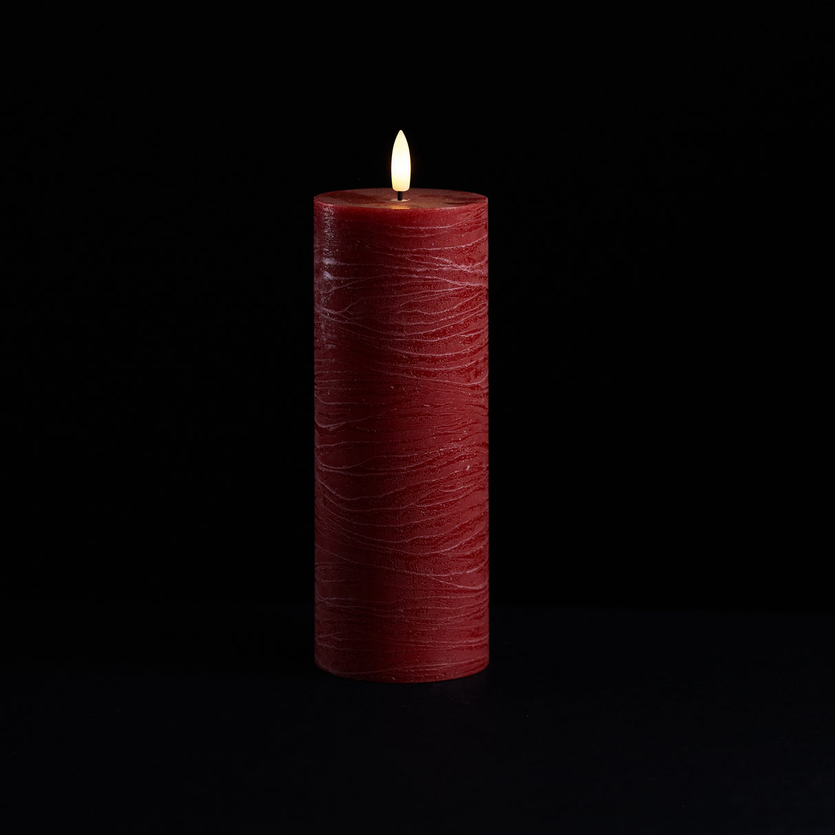 Fia wick red pillar candle (set of 2)
