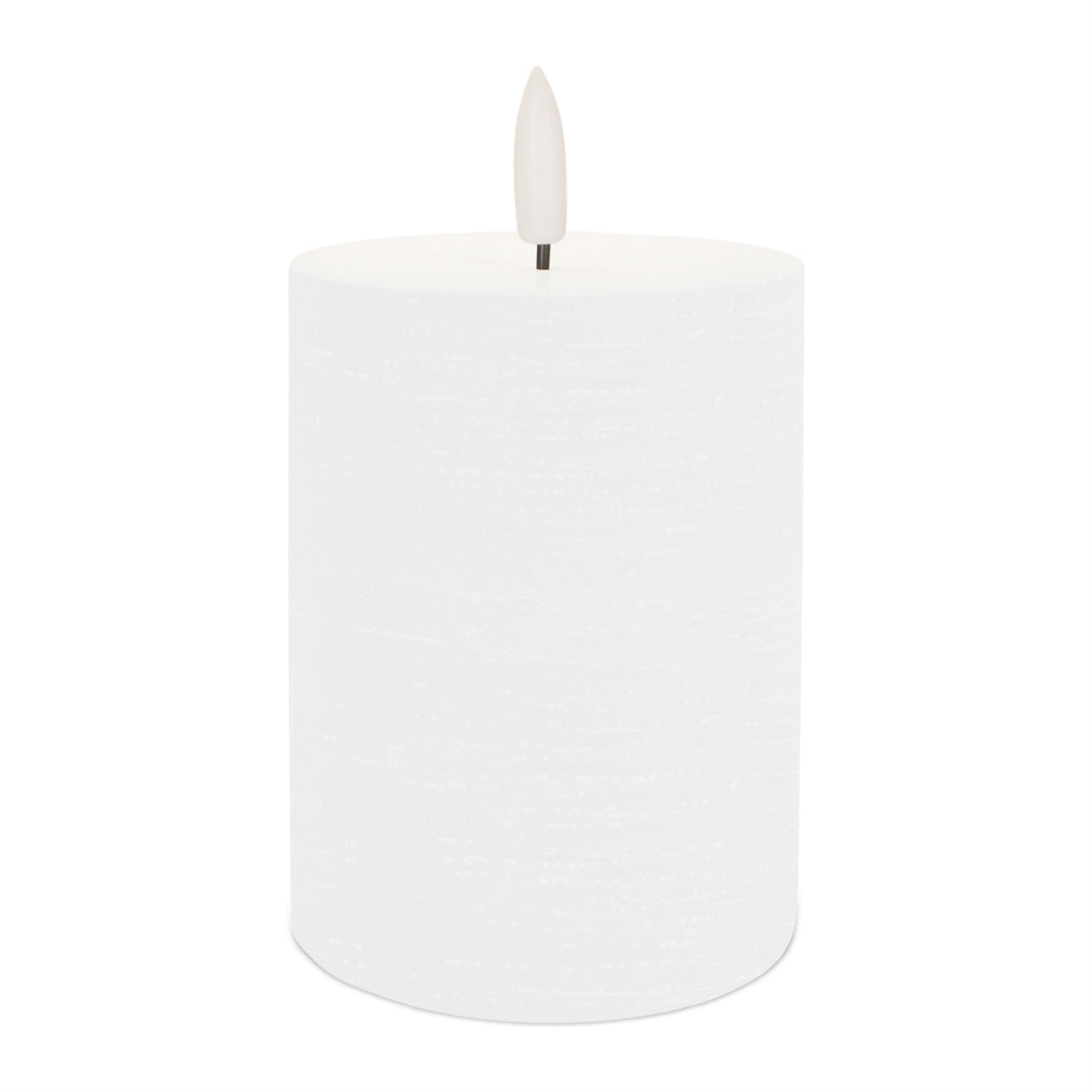 Fia wick white pillar candle (set of 2)