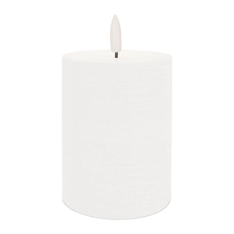 Fia wick white pillar candle (set of 2)
