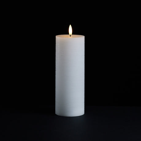 Fia wick white pillar candle (set of 2)